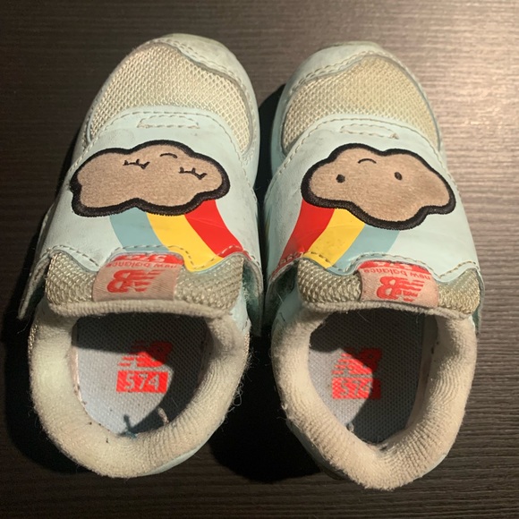 New Balance Kids 574 IV574CHB Night/Day Sky Blue Cloud Rainbow (Size: 5) - Picture 4 of 7